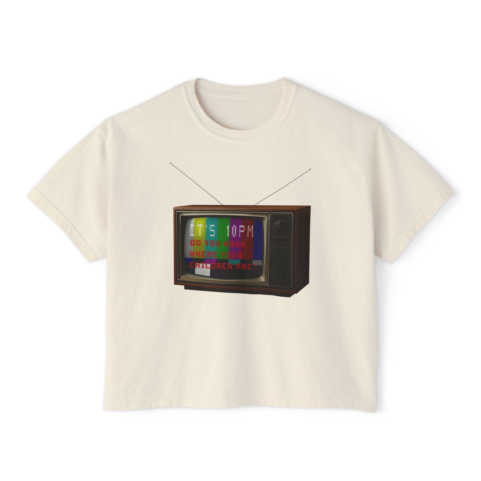 a public service announcement for anxious adults in the shape of a Boxy Tee FOR THA LADIES - Image 2